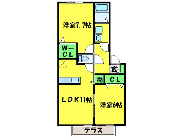 リ－スランド泉ヶ丘の物件間取画像